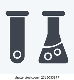 Icon Test Tube. related to Biochemistry symbol. glyph style. simple design editable. simple illustration