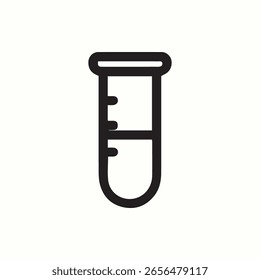 Icon of a test tube representing science laboratory experiments research and development and medical studies