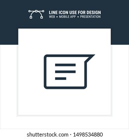 icon testimonial chat graphic design single icon vector illustration