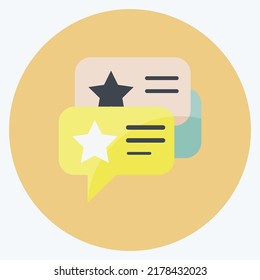 Testimonios de iconos. adecuado para el símbolo Feedback. Estilo plano. diseño simple editable. vector de plantilla de diseño. ilustración de símbolo simple