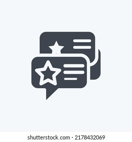 Icon Testimonials. suitable for Feedback symbol. Glyph Style. simple design editable. design template vector. simple symbol illustration