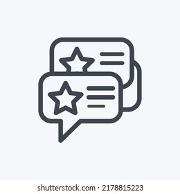 Icon Testimonials. suitable for Feedback symbol. Line Style. simple design editable. design template vector. simple symbol illustration