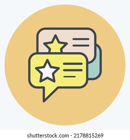 Icon Testimonials. suitable for Feedback symbol. Color Mate Style. simple design editable. design template vector. simple symbol illustration
