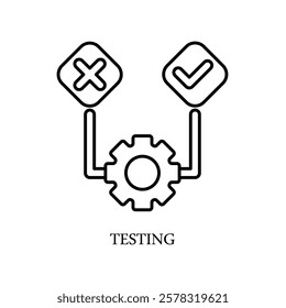 Icon a testing, isolated against a clean background.