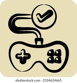 Icon Testing. related to Art and Media symbol. hand drawn style. simple design editable