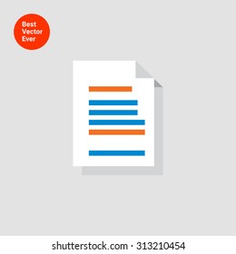 Icon of text document with folded corner