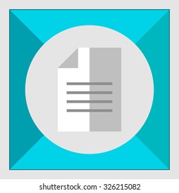 Icon of text document with folded corner