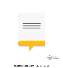 Icon of text document and speech bubble