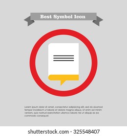 Icon of text document and speech bubble