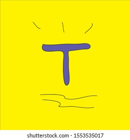 icon text font t cartoon background