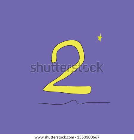 icon text number two backgruond