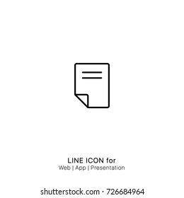 Icon text paper document new graphic design single icon vector