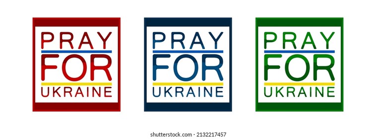 Symbol mit dem Text Gebet für die Ukraine. 