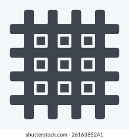 Icon Textile. related to Fabric symbol. glyph style. design editable