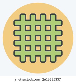 Icon Textile. related to Fabric symbol. color mate style. design editable