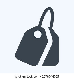 Ejemplo textil de icono - Estilo de glifo, Ilustración simple,Actrazo editable,Vector de plantilla de diseño, Bueno para impresiones, carteles, anuncios, anuncios, gráficos de información, etc.