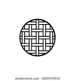 Icon of textile, symbolizing fabric, materials, and the art of weaving and design