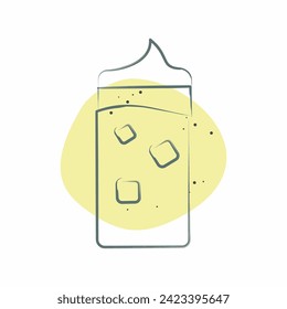 Icon Thai Tea. related to Cocktails,Drink symbol. Color Spot Style. simple design editable. simple illustration