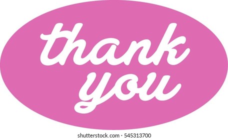 Icon Thank You Note in Oval