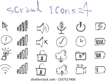 An icon that can be used as a smartphone icon created with a doodle illustration.