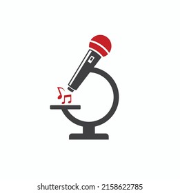 icon that combines music or song and laboratory.