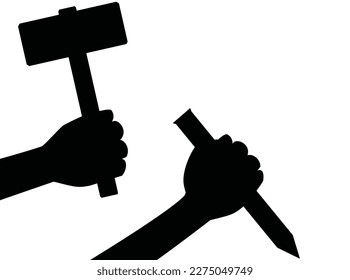It is an icon that is doing the work of picking by hand.
