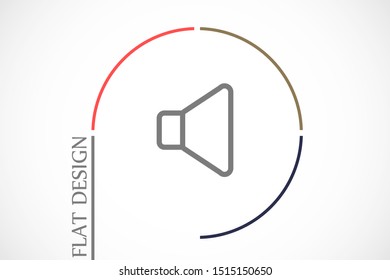 An icon that increases and reduces the Sound icon. Sound Icon Flat volume sign symbol icon. Sound vector music volume symbol. in trendy flat style Sound isolated on white background