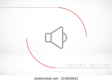 An icon that increases and reduces the Sound icon. Sound Icon Flat volume sign symbol icon. Sound vector music volume symbol. in trendy flat style Sound isolated on white background