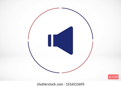 An icon that increases and reduces the Sound icon. Sound Icon Flat volume sign symbol icon. Sound vector music volume symbol. in trendy flat style Sound isolated on white background