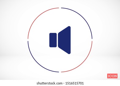 An icon that increases and reduces the Sound icon. Sound Icon Flat volume sign symbol icon. Sound vector music volume symbol. in trendy flat style Sound isolated on white background