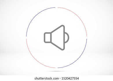 An icon that increases and reduces the Sound icon. Sound Icon Flat volume sign symbol icon. Sound vector music volume symbol. in trendy flat style Sound isolated on white background
