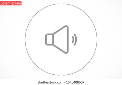An icon that increases and reduces the Sound icon. Sound Icon Flat volume sign symbol icon. Sound vector music volume symbol. in trendy flat style Sound isolated on white background