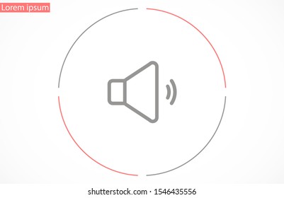 An icon that increases and reduces the Sound icon. Sound Icon Flat volume sign symbol icon. 