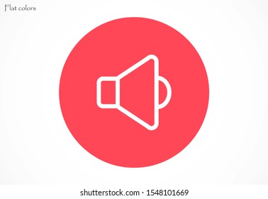 An icon that increases and reduces the Sound icon. Sound Icon Flat volume sign symbol icon. Sound vector music volume symbol. in trendy flat style Sound isolated on white background