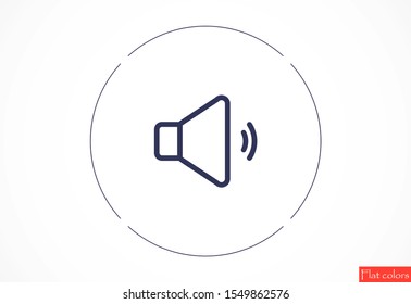 An icon that increases and reduces the Sound icon. Sound Icon Flat volume sign symbol icon. Sound vector music volume symbol. in trendy flat style Sound isolated on white background