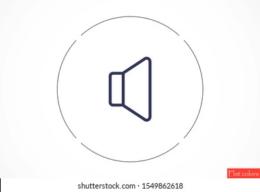 An icon that increases and reduces the Sound icon. Sound Icon Flat volume sign symbol icon. Sound vector music volume symbol. in trendy flat style Sound isolated on white background