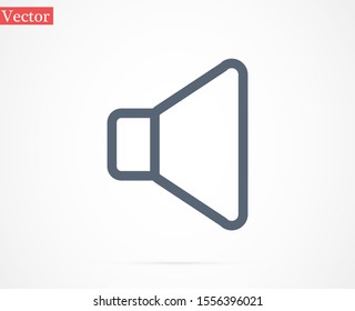 An icon that increases and reduces the Sound icon. Sound Icon Flat volume sign symbol icon. Sound vector music volume symbol. in trendy flat style Sound isolated on white background