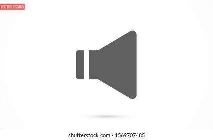 An icon that increases and reduces the Sound icon. Sound Icon Flat volume sign symbol icon. Sound vector music volume symbol. in trendy flat style Sound isolated on white background