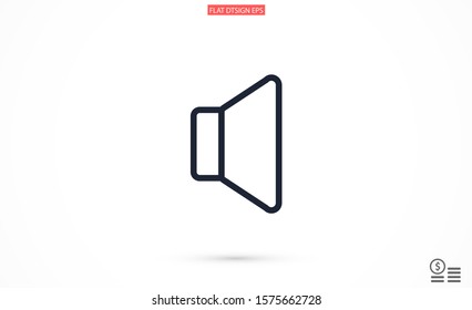 An icon that increases and reduces the Sound icon. Sound Icon Flat volume sign symbol icon. Sound vector music volume symbol. in trendy flat style Sound isolated on white background
