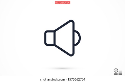 An icon that increases and reduces the Sound icon. Sound Icon Flat volume sign symbol icon. Sound vector music volume symbol. in trendy flat style Sound isolated on white background