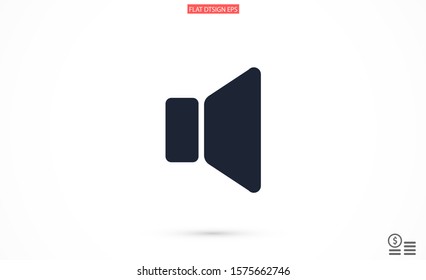 An icon that increases and reduces the Sound icon. Sound Icon Flat volume sign symbol icon. Sound vector music volume symbol. in trendy flat style Sound isolated on white background