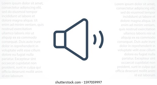 An icon that increases and reduces the Sound icon. Sound Icon Flat volume sign symbol icon. Sound vector music volume symbol. in trendy flat style Sound isolated on white background