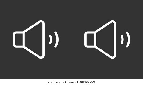 An icon that increases and reduces the Sound icon. Sound Icon Flat volume sign symbol icon. Sound vector music volume symbol. in trendy flat style Sound isolated on white background