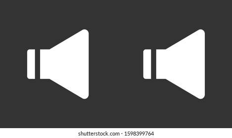 An icon that increases and reduces the Sound icon. Sound Icon Flat volume sign symbol icon. Sound vector music volume symbol. in trendy flat style Sound isolated on white background