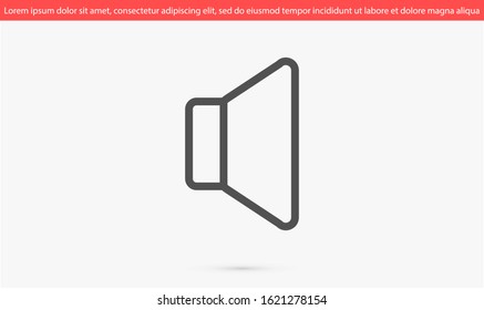 An icon that increases and reduces the Sound icon. Sound Icon Flat volume sign symbol icon. Sound vector music volume symbol. in trendy flat style Sound isolated on white background