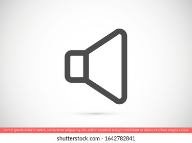 An icon that increases and reduces the Sound icon. Sound Icon Flat volume sign symbol icon. Sound vector music volume symbol. in trendy flat style Sound isolated on white background