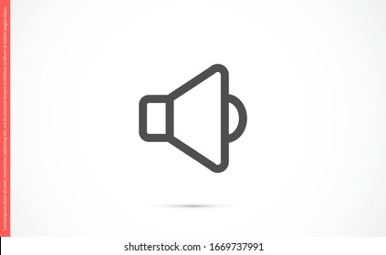 Un icono que aumenta y reduce el icono Sonido. Icono de sonido Icono de símbolo de signo de volumen plano. Símbolo de volumen de música vectorial de sonido. en estilo moderno y plano Sonido aislado en fondo blanco