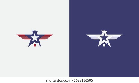 An icon that merges an eagle, a star, and a house—symbolizing strength, pride, and home. A bold representation of American patriotism.
