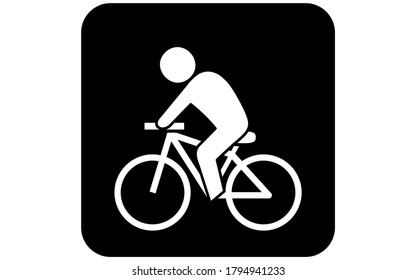 Icon that recommends commuting by bicycle
