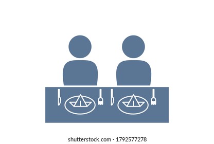 Icon that recommends side-by-side meals
